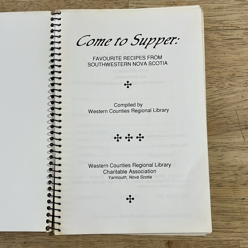 Recipe Booklet Come to Supper Favourite Recipes from Southwestern Nova Scotia - Picture 3 of 16